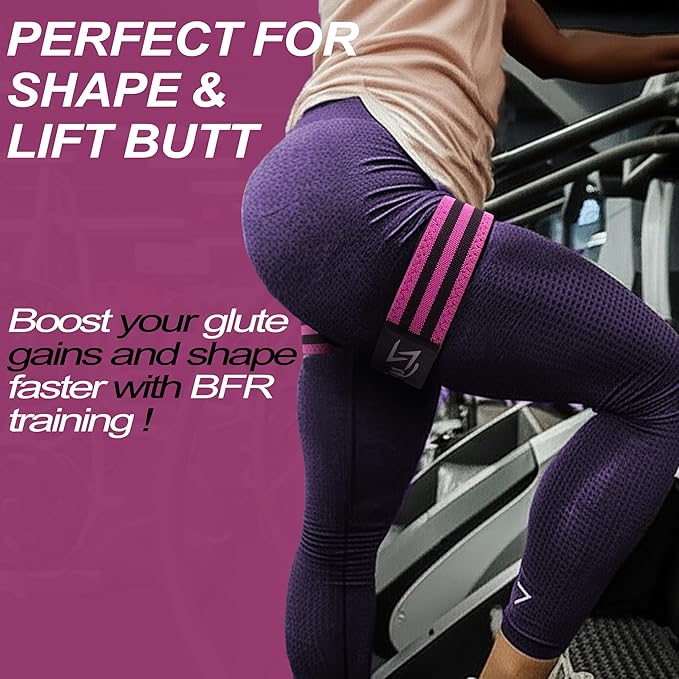 BFR Occlusion Bands for Women Legs Glutes Hip Building, Comfortable Elastic Booty Bands for Blood Flow Training Workouts Fast to Lift Your Butt,Squat,Thigh,Fitness