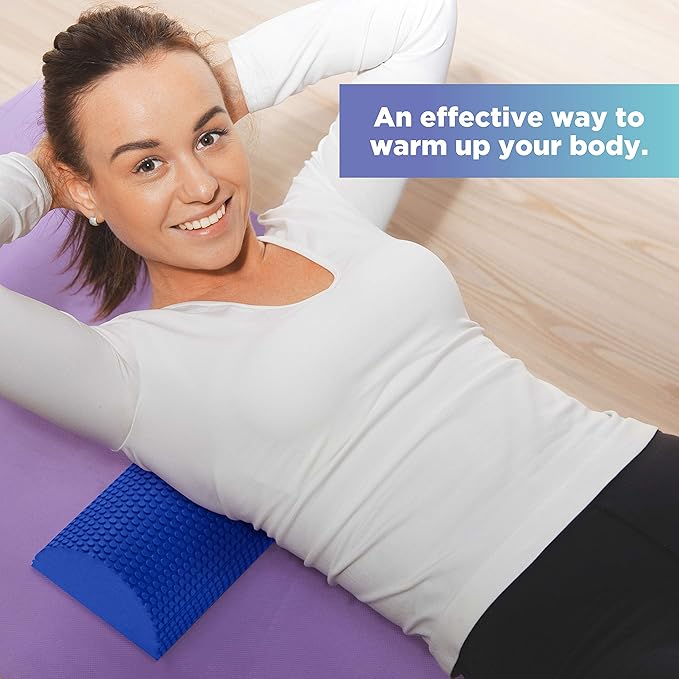 Bean Products High-Density EVA Foam Rollers | Deep Tissue Massager | Myofascial Release Textured Bumps | 18” Half Roller | Made in The USA