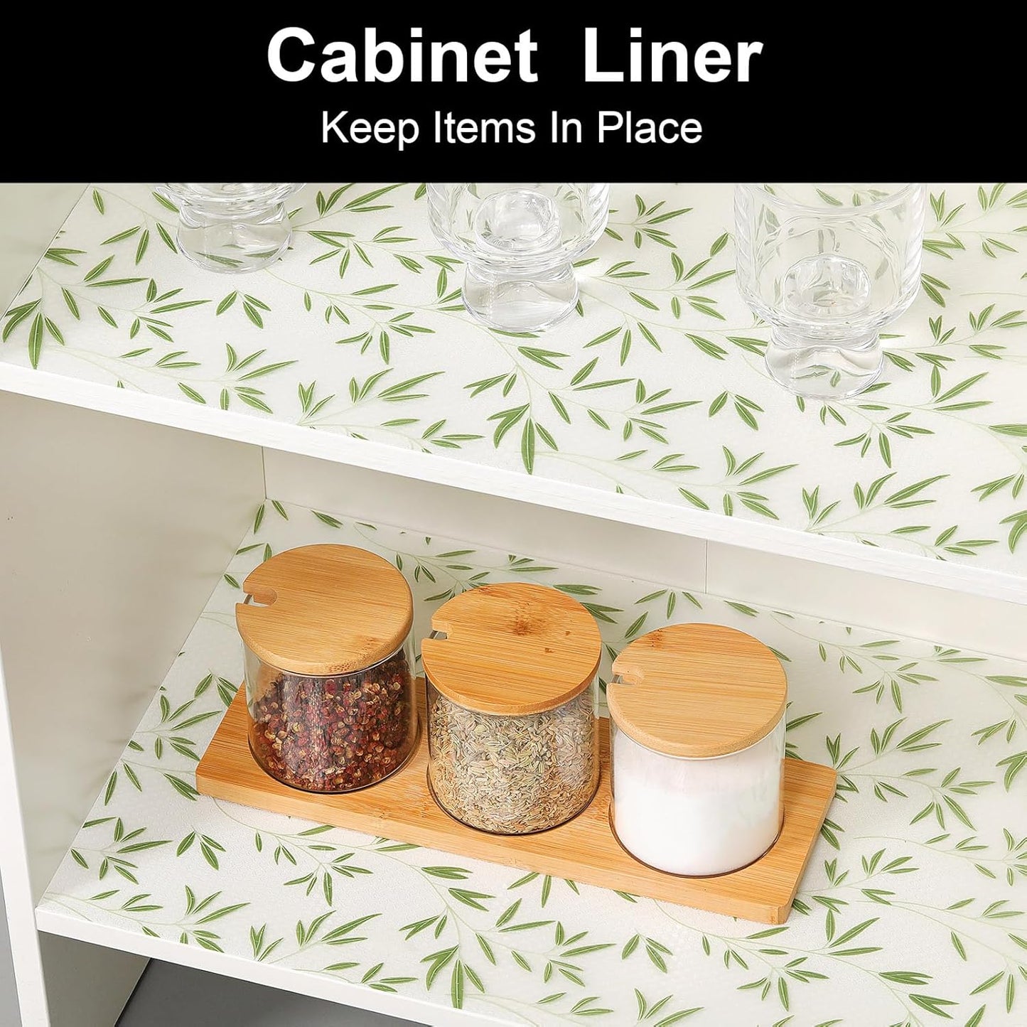 Cooyes Shelf Liner Drawer Liners, Shelf Liners for Kitchen Cabinets, Non-Adhesive Cabinet Liner, EVA Waterproof Non-Slip Refrigerator Liners for Kitchen Drawers