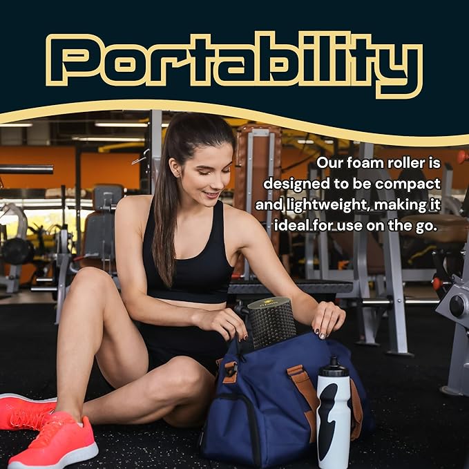 FitNation Foam Roller – High-Density Foam Muscle Roller – Textured Foam Rollers for Muscle Massage, Stretching, Pilates, Yoga