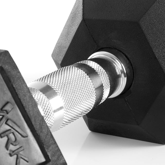 XMARK Dumbbell Set with Rack, Weights Dumbbells, Multiple Free Weights and Horizontal Storage for Home Gym Strength Training, Storage Rack Color Options