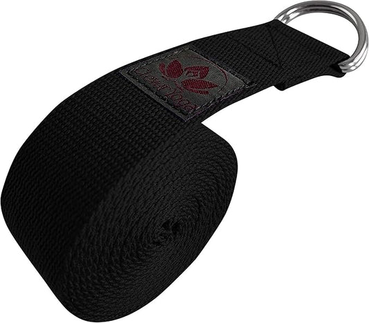 Clever Yoga - 8 ft Yoga Strap for Exercise & Physical Therapy, Leg Stretching Strap Yoga Accessories & Stretching Equipment, Leg Stretcher for Women & Men, Home Workout Essentials