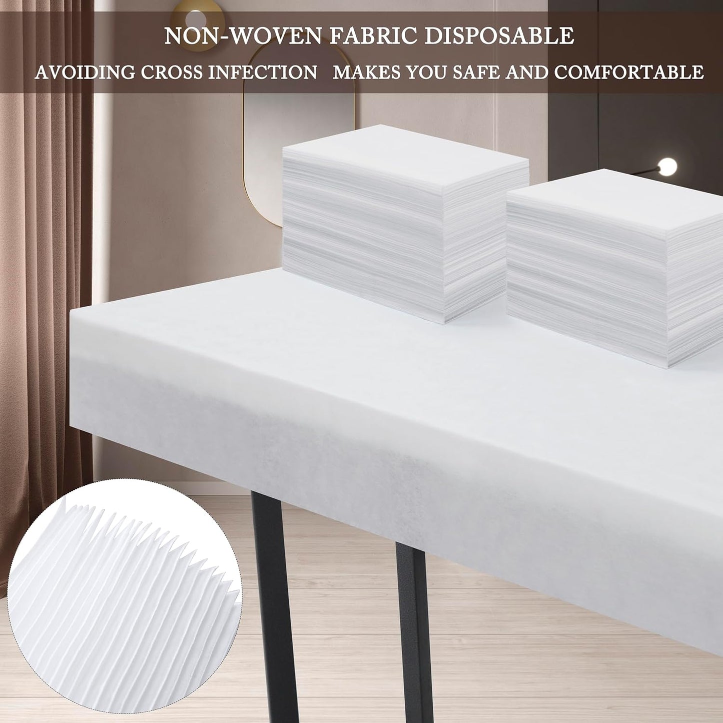 400 Pcs Disposable Bed Sheets for Massage Table 31" x 71" Massage Table Sheet Soft Non Woven Bed Cover Breathable for SPA Massage Beauty Tattoos(White)