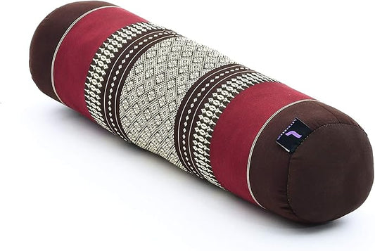 Leewadee Small Yoga Bolster – Shape-Retaining Cervical Neck Roll, Tube Pillow for Comfortable Reading, Kapok Filling, 22 x 6 x 6 inches