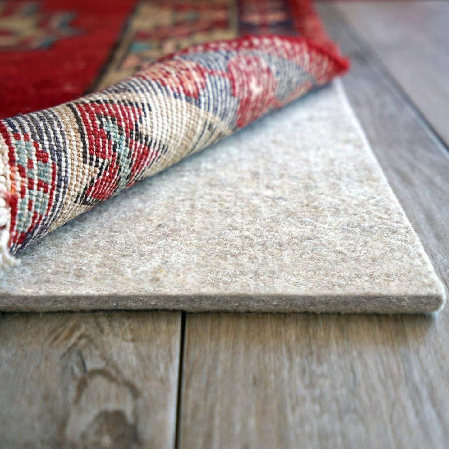 RUGPADUSA - Eco-Plush - 12' Square - 1/4" Thick - 100% Felt - Premium Cushioned Rug Pad - Available in 3 Thicknesses, Many Custom Sizes