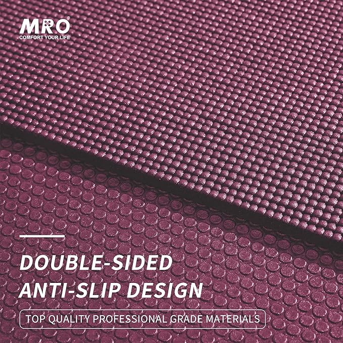 MRO Extra Large Yoga Mat, 12'x6'/9'x6'/7'x5'/6'x4' (9MM) Extra Wide and Thick Exercise Mats for Home Gym Workout, Non-Slip, Soft for Women and Men Fitness, Ideal for Barefoot Yoga, Pilates, stretching