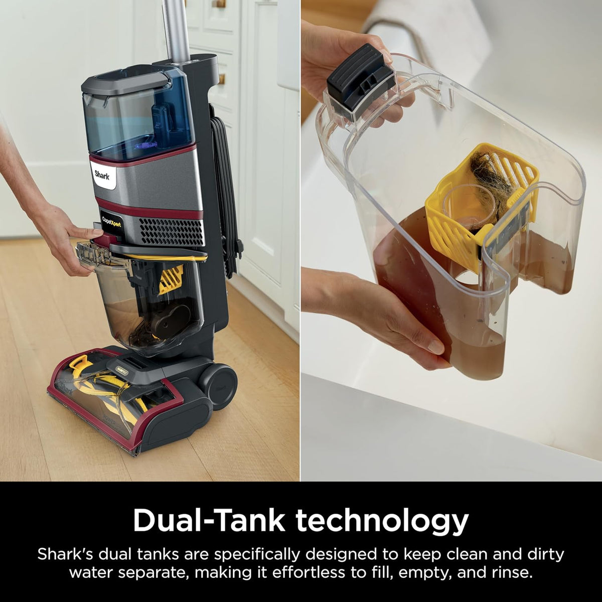 Shark CarpetXpert HairPro Upright Carpet Cleaner, Perfect for Pets, Lightweight & Powerful, Dirt, Grime, Hair & Odor Removal, Carpet Shampooer, Pet Cleaning Solution, Magenta, EX221BRN