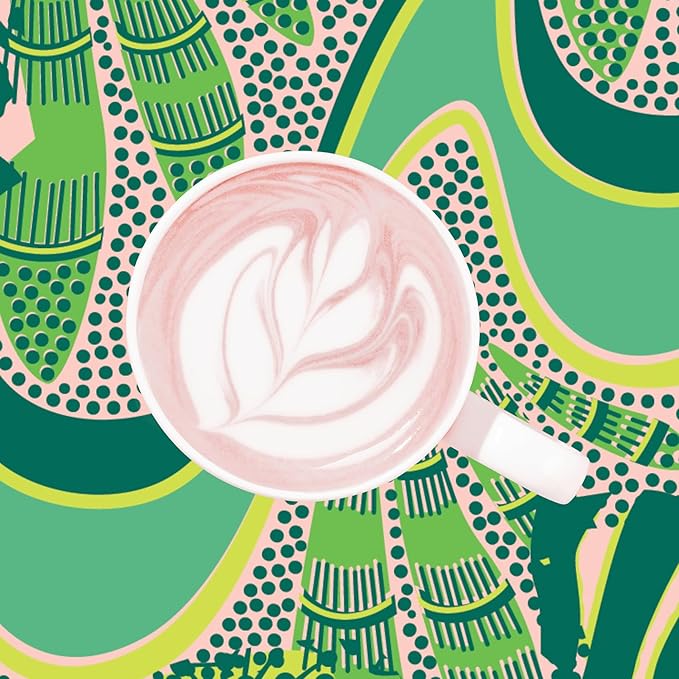 Kuli Kuli Strawberries & Crème Organic Superfood Latte - Strawberry Flavor. Packed with Psyllium Husk for Digestive Support with Hibiscus and Baobab