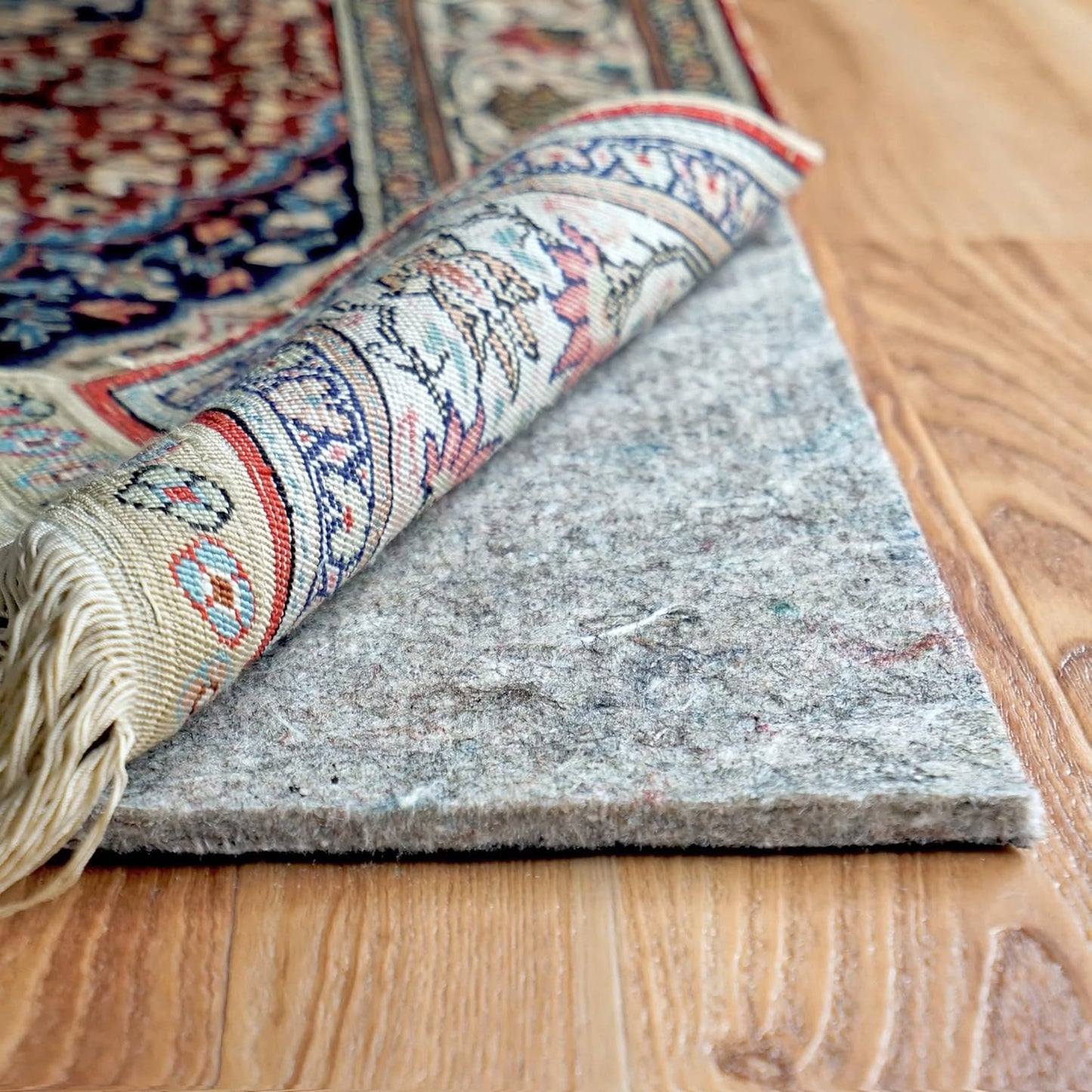 RUGPADUSA - Dual Surface - 11'x14' - 1/4" Thick - Felt + Rubber - Non-Slip Backing Rug Pad - Safe for All Floors