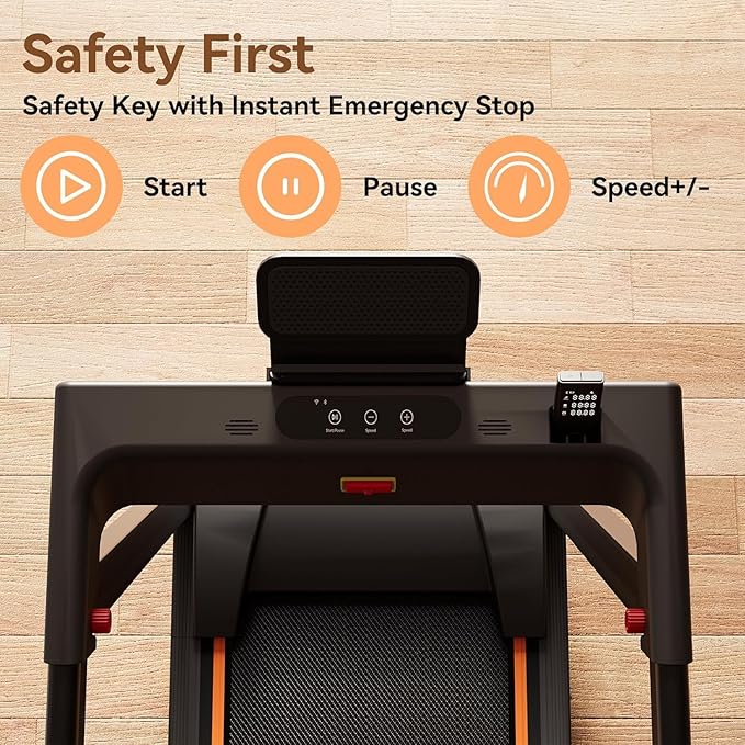 Treadmills for Home, 4-in-1 Foldable Treadmill with Incline, 300 LBS Capacity Running Treadmills for Home Small Spaces with Handles, 3.0 HP Folding Treadmill with Smart APP