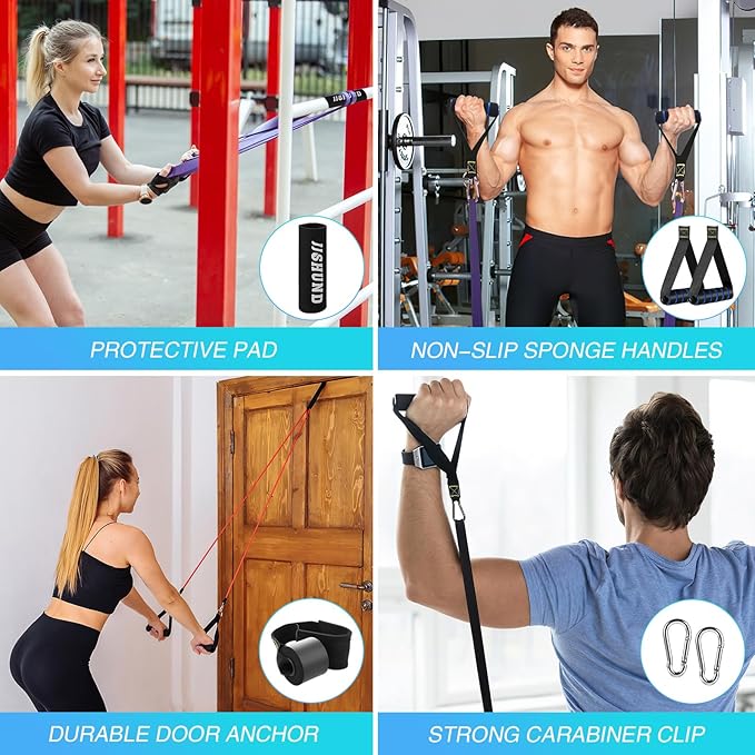 Resistance Bands Set, Pull Up Assistance Bands Pull Up Bands Exercise Bands for Men Women, Workout Bands for Working Out, Muscle Strength Training, Body Stretching