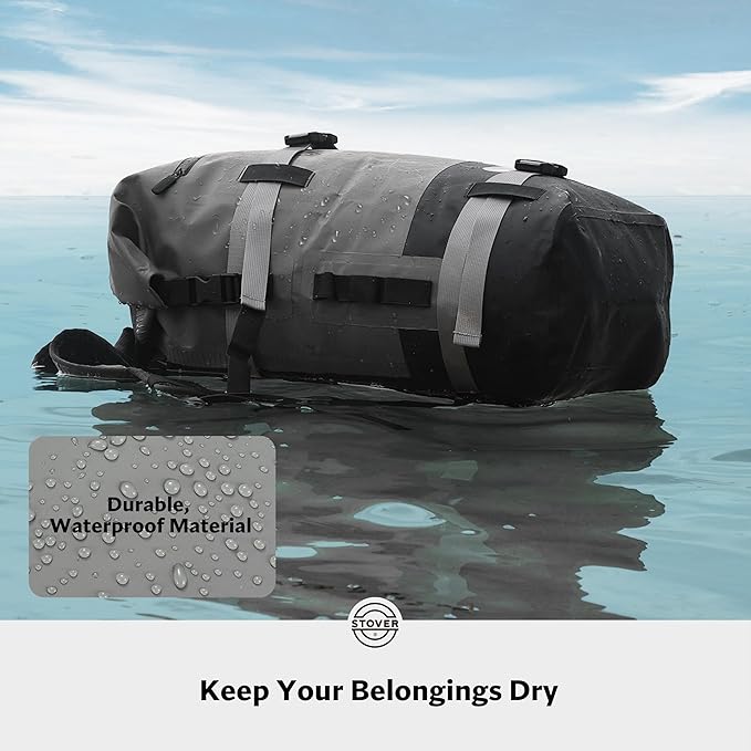 STOVER 5/10/25/30/40/55L Waterproof Backpack- Floating Dry Bag for Kayaking, Travel, Beach, Hiking, & Camping, Men/Women