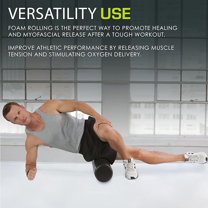 ProsourceFit High Density Foam Rollers 18 to 36 - inches Long, Firm Full Body Athletic Massage Tool for Back Stretching, Yoga, Pilates, Post Workout Muscle Recuperation