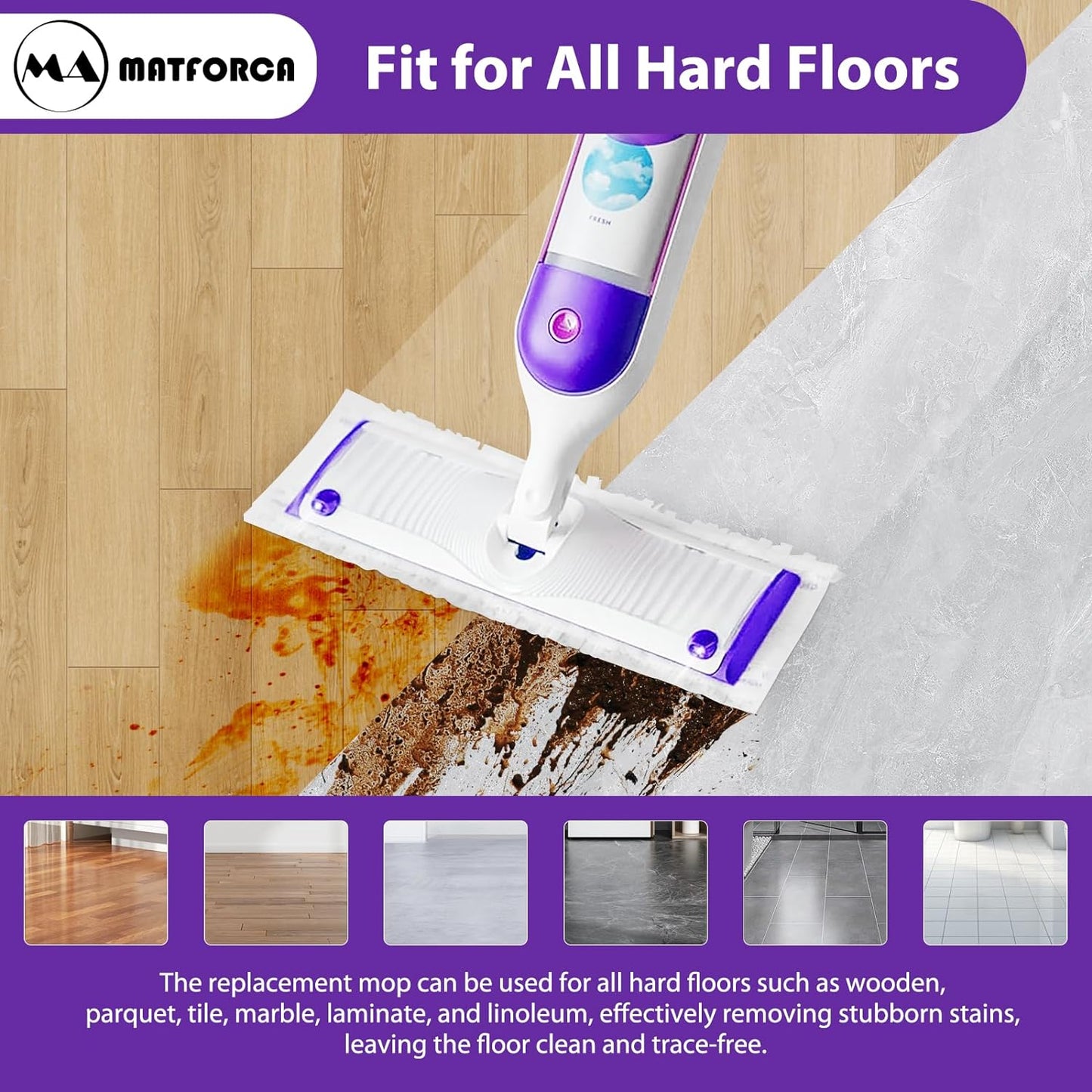 10 Pack Swiffer Power Mop Refills – Disposable Wet Mop Pads for Swiffer Power Mop, Perfect for Hardwood, Tile, and Laminate Floors, Easy-to-Use Floor Cleaning Pads Compatible with Swiffer WetJet