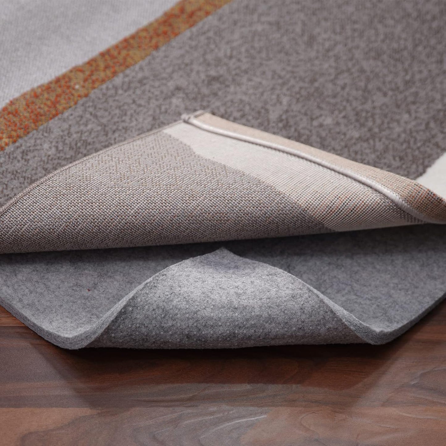 Double-Sided Non Slip Rug Pad Gripper - 8x11 Feet 1/4” Thick Dual Surface Felt Under Rug for Area Rugs and Hardwood Floors,Super Cushioned Non Skid Carpet Padding