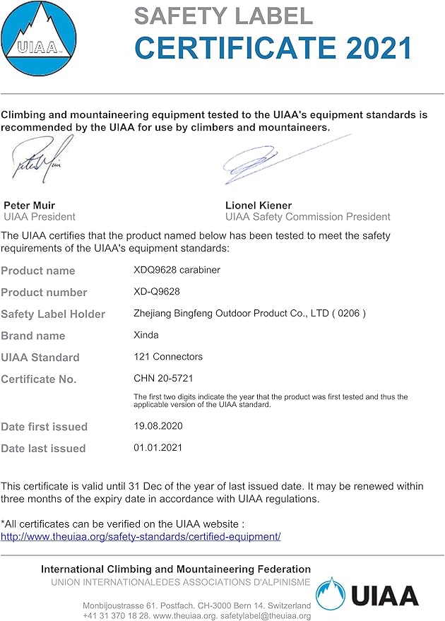 Screwgate Locking Carabiner Clip - Professional Rock Climbing Carabiner Screw Lock,Heavy Duty Carabiners for Climbing,Mountaineer,Hammock,Camping,Outdoor Equipment