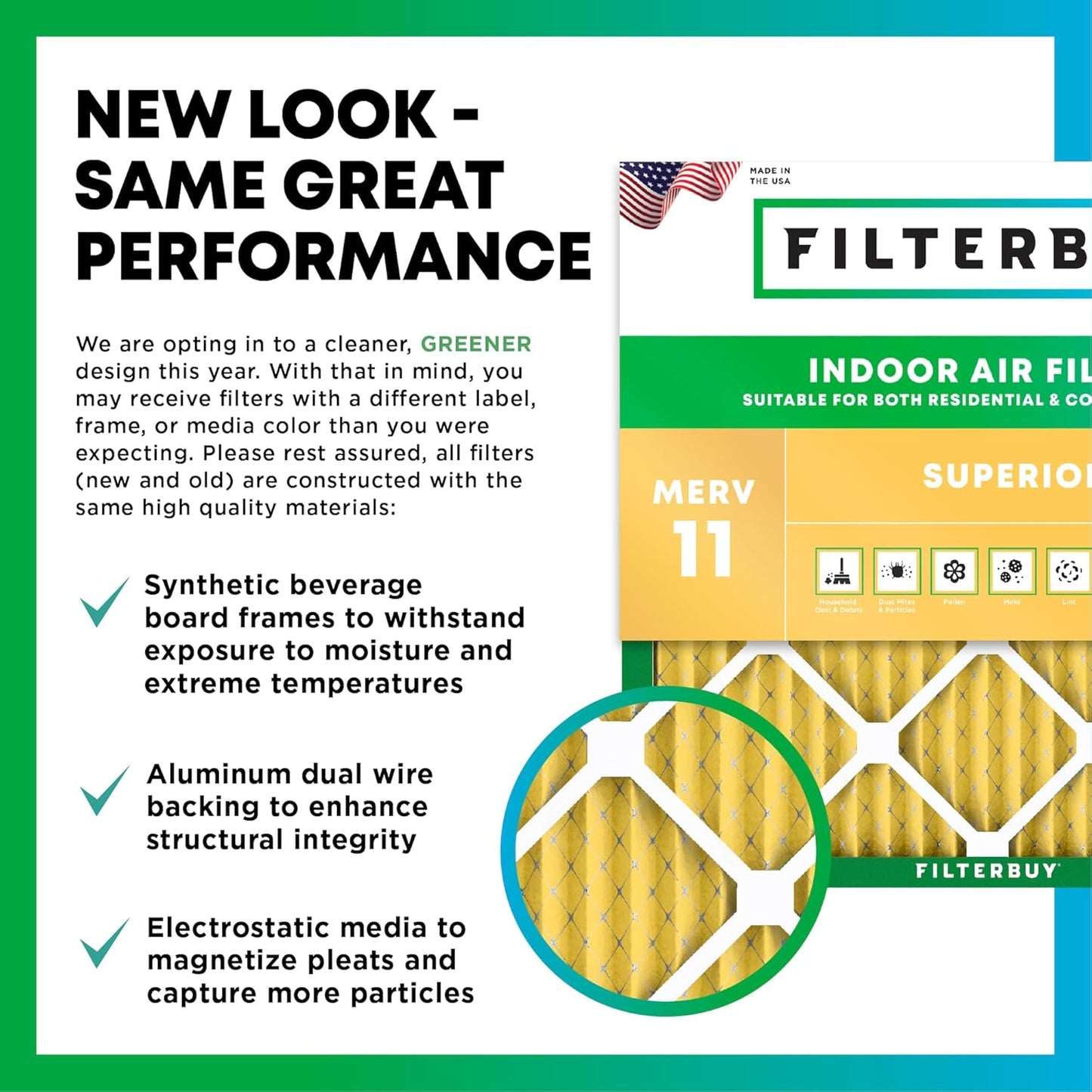 Filterbuy 30x36x2 Air Filter MERV 11 (MPR 1200) Allergen Defense Replacement (4-Pack), Electrostatic Pleated HVAC AC Furnace Filters, Made in USA (Actual Size: 29.81 x 35.81 x 1.75)