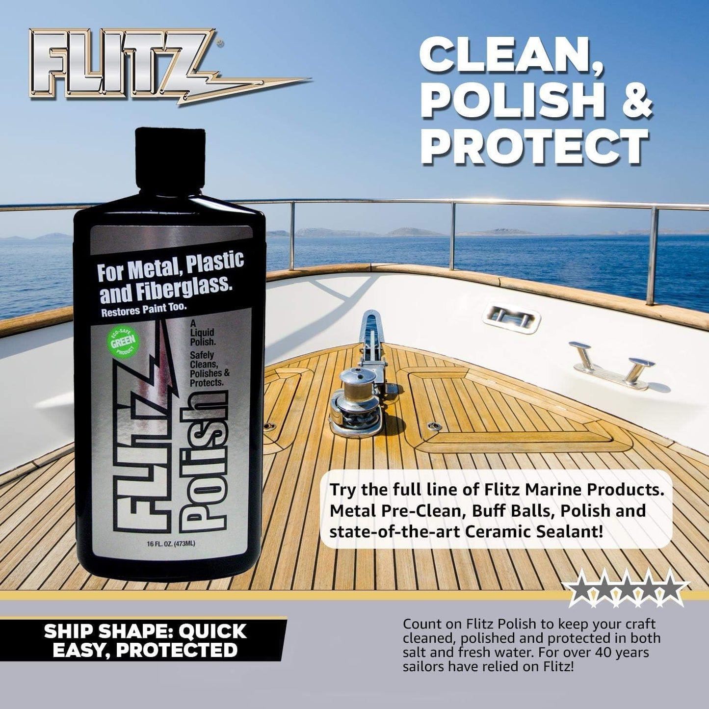 Flitz Multi Purpose Metal Polish Liquid - 3.4oz Bottle of USA-Made Tarnish Remover - For Aluminum, Chrome, Brass, Nickel, Silver - Non-Abrasive Metal Cleaner and Polish, Restorer (12 Pack)