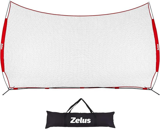 12x9ft / 16x10ft Barricade Backstop Net, Ball Sports Barrier, Practice Net for Baseball, Softball, Lacrosse, Soccer, Basketball and More