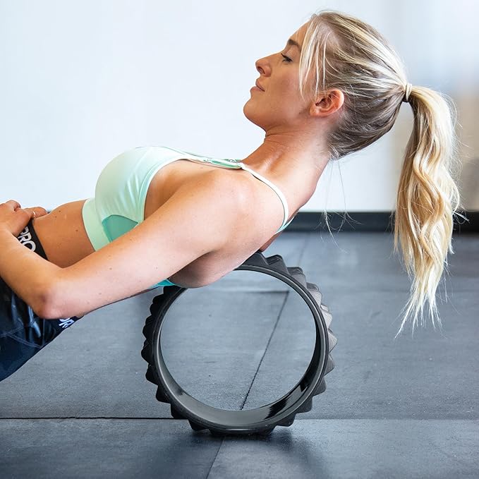 Chirp Wheel XR 3P Massage Roller Set - 10” Acupressure, 6” Knot-Kneading Thumb, 4” Neck & Headache Tension Relief, High Density Foam Massage Rollers for Back & Neck Pain, 500lbs Capacity, Black