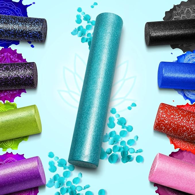Yes4All High-Density EPP Round Back Roller Foam, Exercise Foam Roller for Yoga, Pilates & Stretching - 12, 18, 24, 36 inch