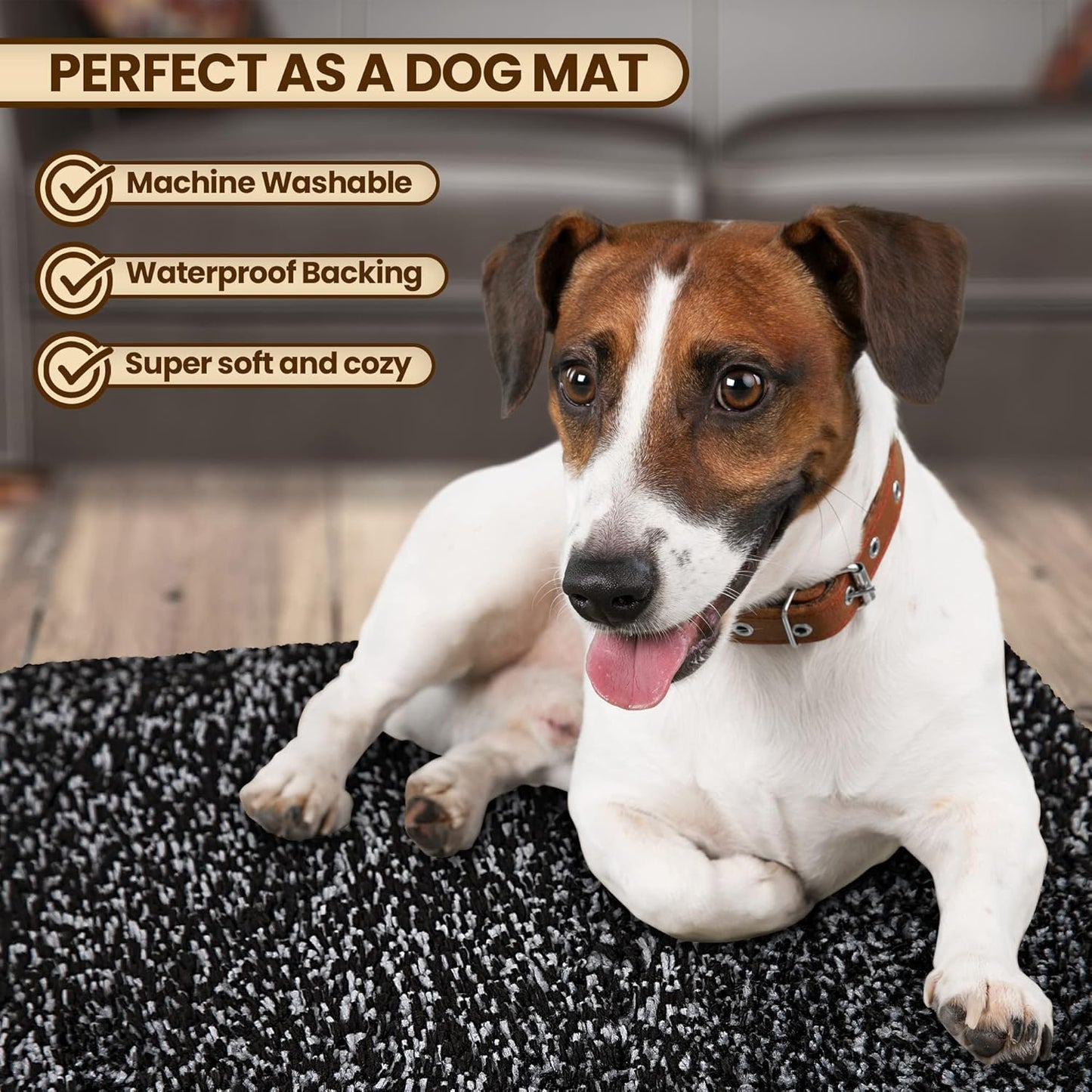 Premium Microfiber Indoor Door Mat – 24"x36" Washable Entry Mat, Non-Slip, Waterproof Backing, Super Absorbent, Low Profile Entryway Doormat for Indoor Entrance