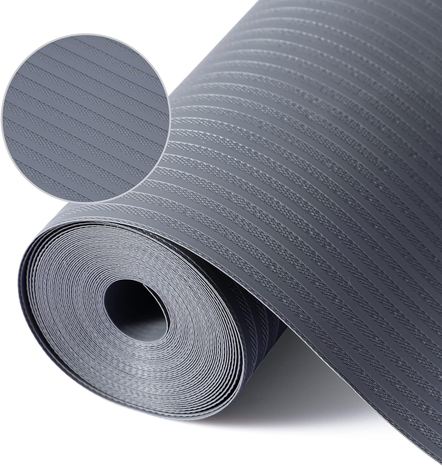 Shelf Liners for Kitchen Cabinets, 16Inch x 30Ft, Non Adhesive Shelf Liner, Non-Slip Kitchen Drawer Liners, Waterproof Durable Cabinet Liners for Shelves, Refrigerator, Pantry, Dark Gray