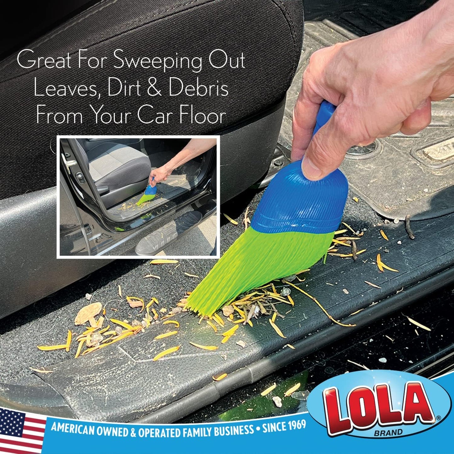 LOLA Whisk Broom, Hand Brush, 72 Pack, Durable Bristles, Whisks Away Dirt & Debris, Compact, Hang Hole for Easy Storage, Indoor/Outdoor