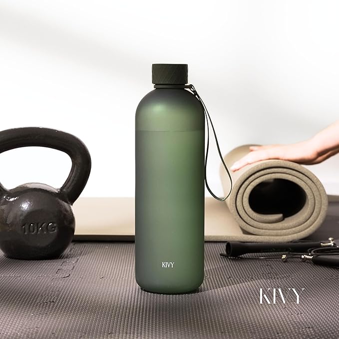 KIVY Slim Water Bottle 50oz [Lightweight & Shatterproof] - Reusable Tritan Water Bottle - Leak Proof Water Bottle for Women & Men - No Spill - Dishwasher Safe - Pink Water bottle
