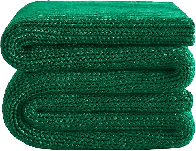 L'AGRATY Knitted Weighted Blanket - 60"x80" 15lbs Cooling Chunky Knit Heavy Blanket for Adults Braided Crochet Throw Thick Cable Yarn Knit Decorative No Beads Evenly Weighted Machine Washable