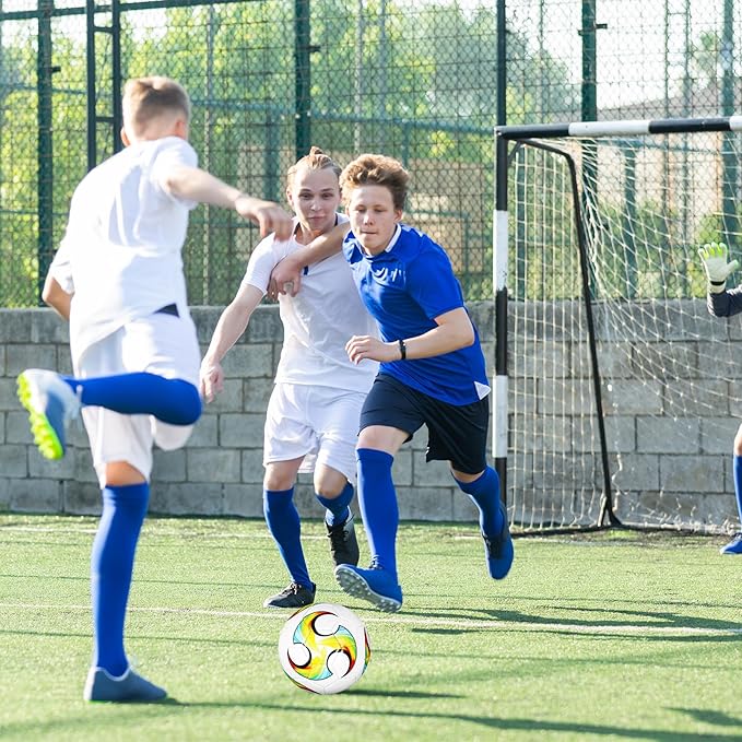 12 Pcs Soccer Balls Bulk Size 4 Soccer Balls with Pump Soft Football Outdoor Indoor for Sport Training Practice Game Gift for Youth Teen Adult