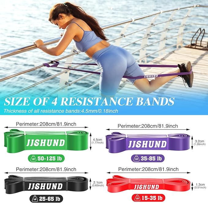 Resistance Bands Set, Pull Up Assistance Bands Pull Up Bands Exercise Bands for Men Women, Workout Bands for Working Out, Muscle Strength Training, Body Stretching