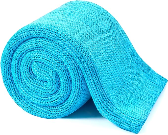 L'AGRATY Knitted Weighted Blanket - 48"x72" 15lbs Cooling Chunky Knit Heavy Blanket for Adults Braided Crochet Throw Thick Cable Yarn Knit Decorative No Beads Evenly Weighted Machine Washable