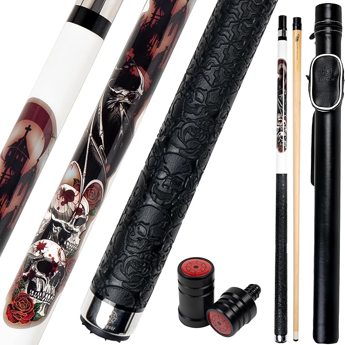 Collapsar CBP Pool Stick with 1X1 Hard Case,13mm Tip with Low Deflection Technology Billiard Cue,58" 2-Pieces 19-21 oz Professional Pool Cue Set