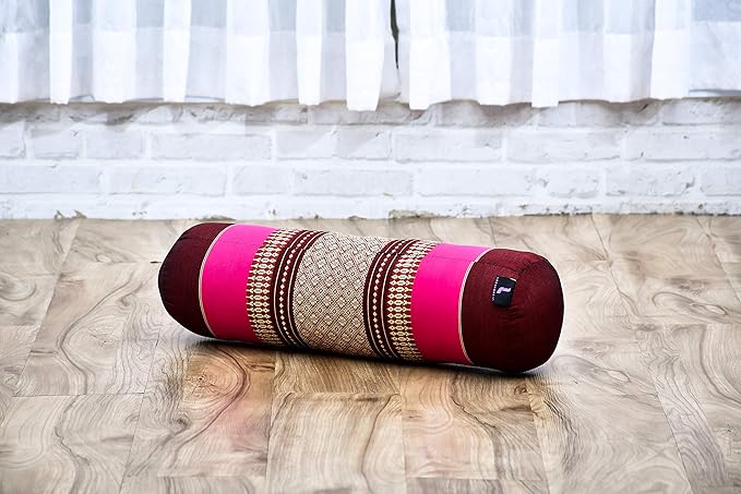 Leewadee Small Yoga Bolster – Shape-Retaining Cervical Neck Roll, Tube Pillow for Comfortable Reading, Kapok Filling, 22 x 6 x 6 inches