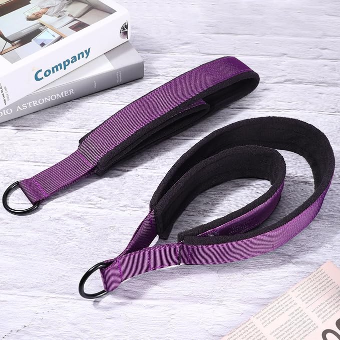 TOBWOLF Pilates Straps - Double Loop D-Ring Straps for Reformer, Padded, Home Gym Workout