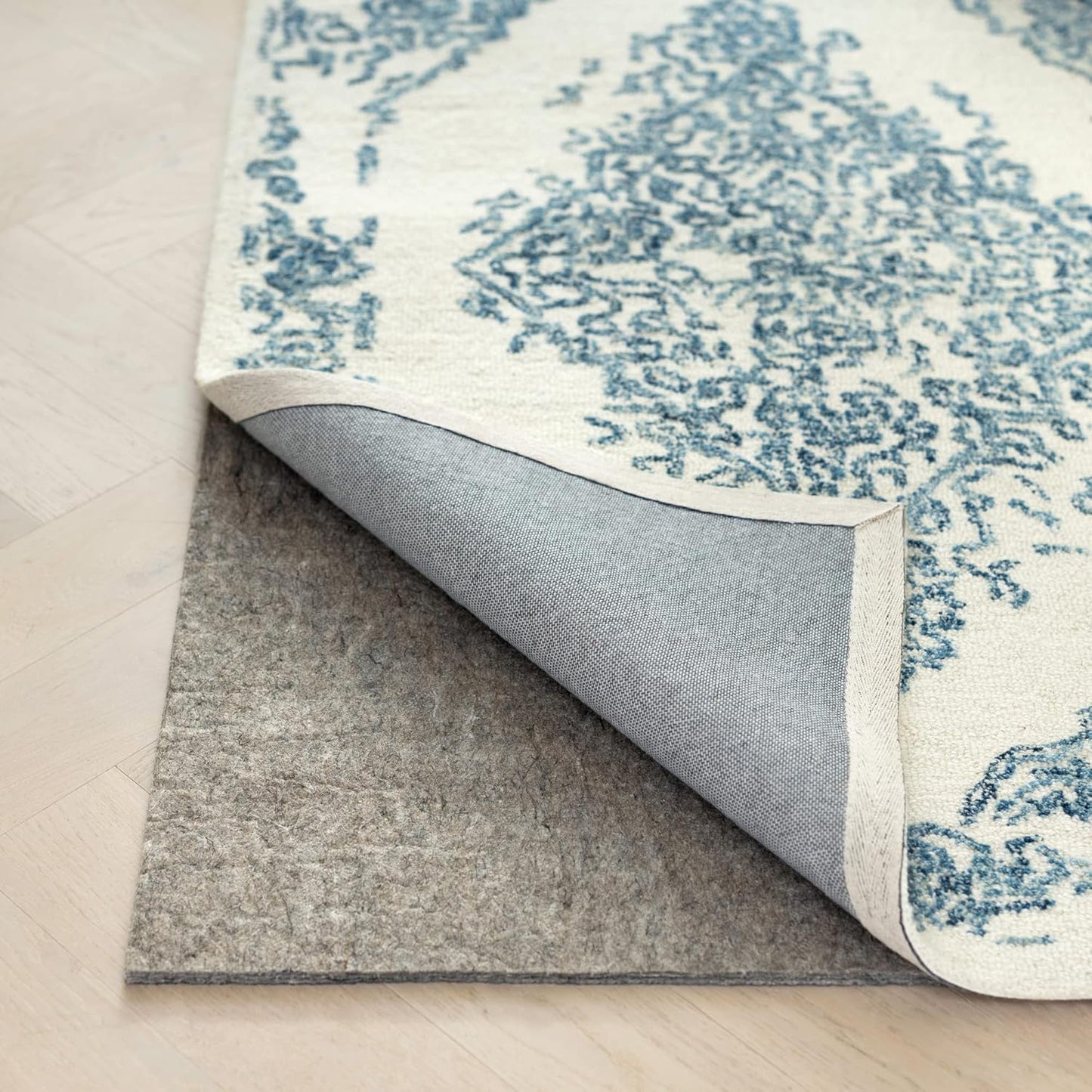 RUGPADUSA - Dual Surface - 7'10" x 10'3" - 3/8" Thick - Felt + Rubber - Enhanced Non-Slip Rug Pad - Adds Comfort and Protection - for Hard Surface Floors