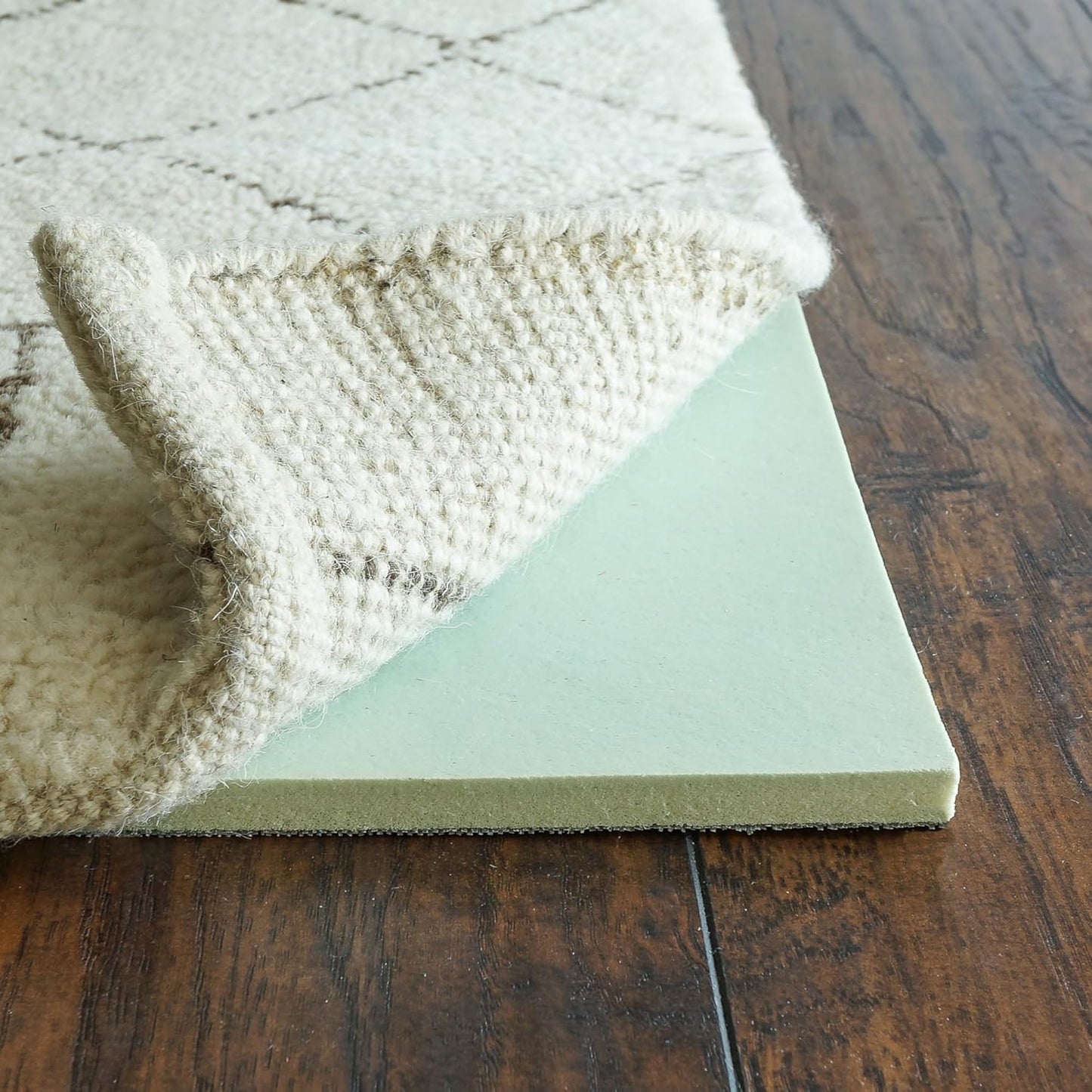 RUGPADUSA - Cloud Comfort Memory Foam - 7'6" x 9'6" - 7/16" Thick - Luxurious Cushioned Rug Pad - Water Resistant
