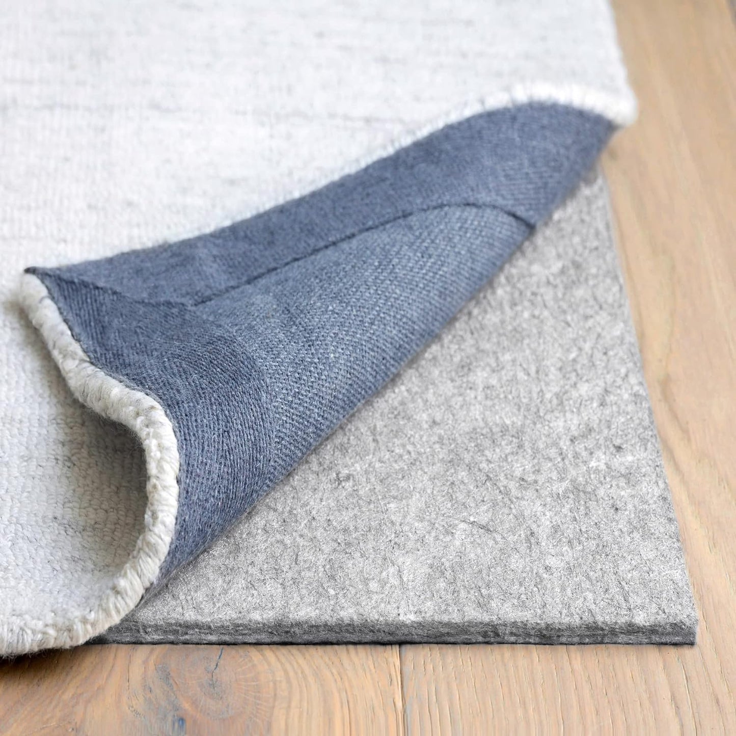 RUGPADUSA - Dual Surface - 4'10" x 7'10" - 3/8" Thick - Felt + Rubber - Enhanced Non-Slip Rug Pad - Adds Comfort and Protection - for Hard Surface Floors