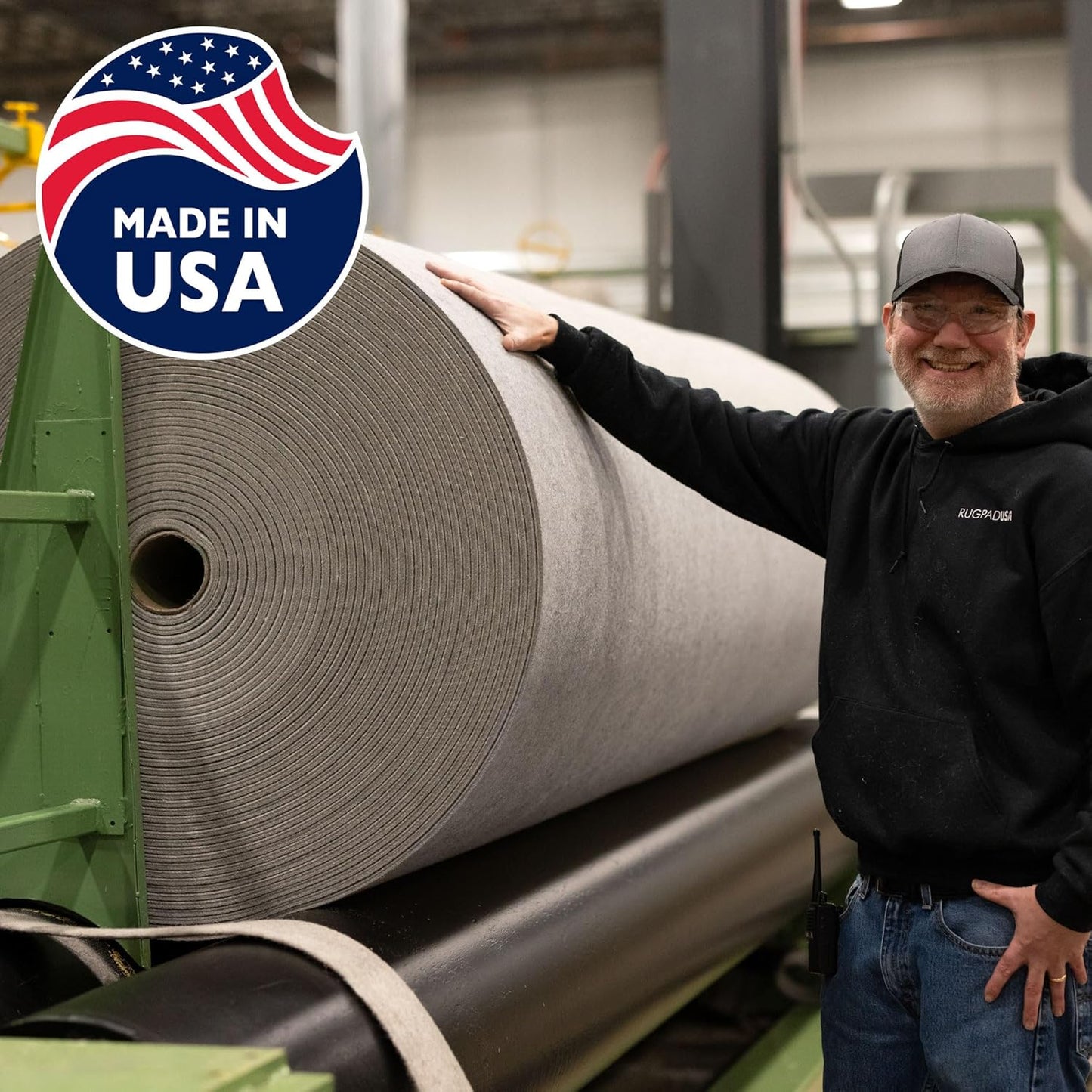 RUGPADUSA - Eco-Plush - 5'x7' - 3/8" Thick - 100% Felt - Extra Cushioned Rug Pad - Available in 3 Thicknesses, Many Custom Sizes
