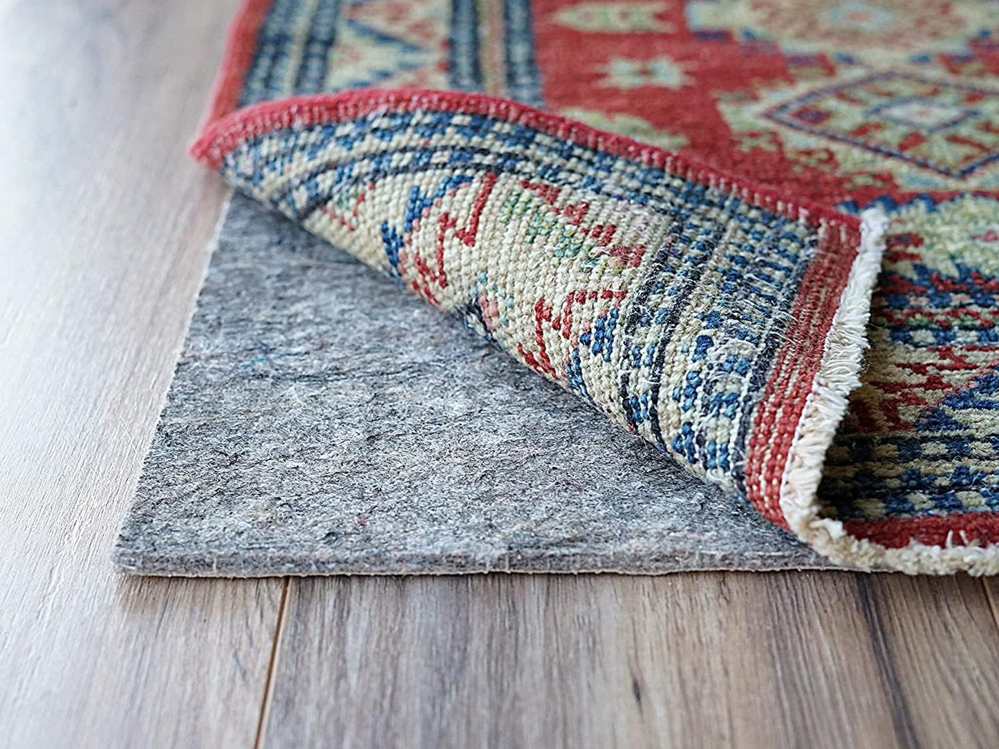 RUGPADUSA - Dual Surface - 6'10" x 8'10" - 1/4" Thick - Felt + Rubber - Non-Slip Backing Rug Pad - Safe for All Floors
