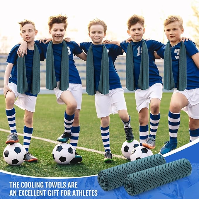 Hosuly 30 Pack Cooling Towels, 40"x12" Ice Breathable Soft Chilly Sweat Rag Microfiber Workout Rags for Gym Cooling Towels for Neck and Face for Yoga Golf Sport Running