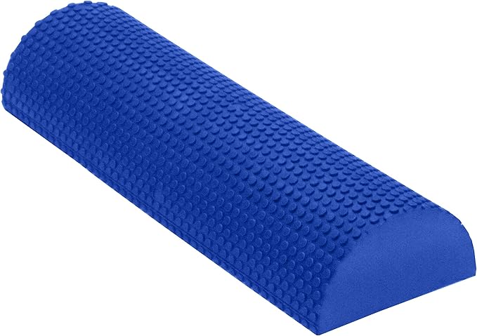 Bean Products High-Density EVA Foam Rollers | Deep Tissue Massager | Myofascial Release Textured Bumps | 18” Half Roller | Made in The USA