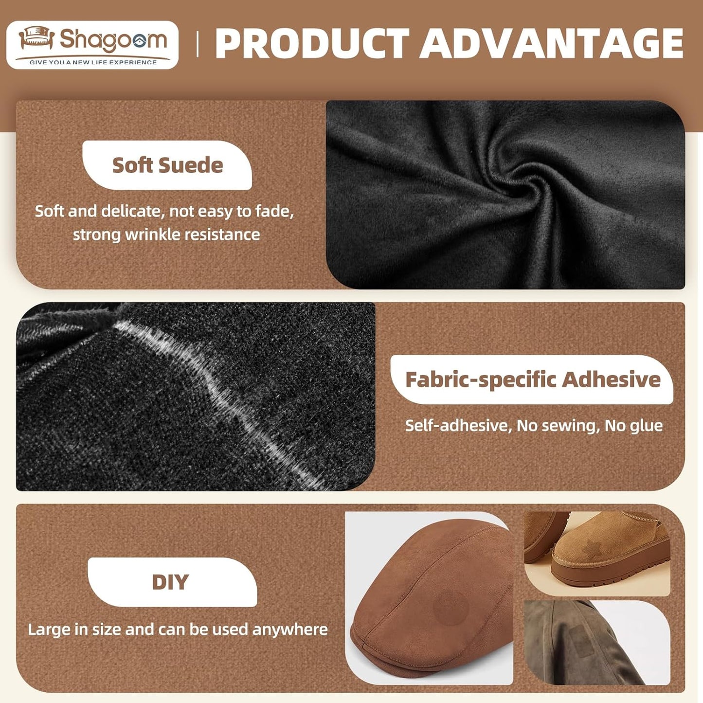 Suede Repair Patch, Large Fabric Repair Tape, Self-Adhesive Patches for Furniture, Couch, Sofa, Car Interior, Shoes, Hand Bag, Clothing (Dark Grey, 3.5X79 Inch)