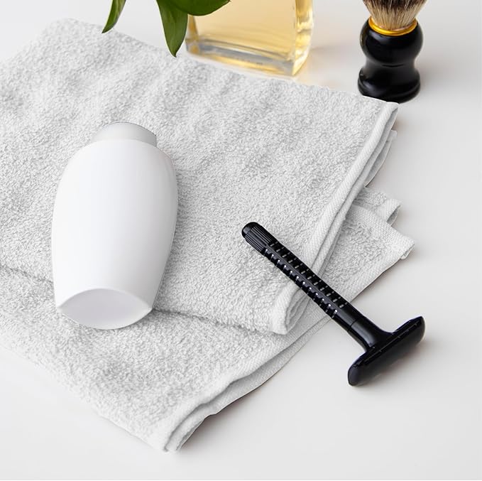 Avalon Salon Towel - White Hand Towels Bulk Pack of 24-100% Cotton Absorbent Spa, Facial & Gym Towels for Working Out - 16x27 Inches (Not Bleach Proof)