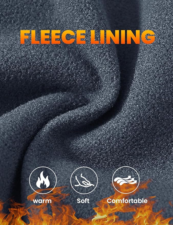 TBMPOY Men's Snow Ski Fleece Lined Hiking Pants Waterproof Winter Snowboard Warm Outdoor Insulated Pants Windproof