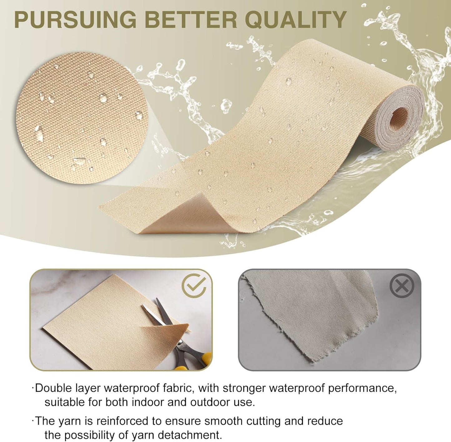 Canvas Repair Tape 4×70 Inch Waterproof Self-Adhesive Fabric Repair Patch for Repairing Boat Covers,Tents,Patio Umbrellas,Car Seats,Luggage,Sofas.(Dark Green)