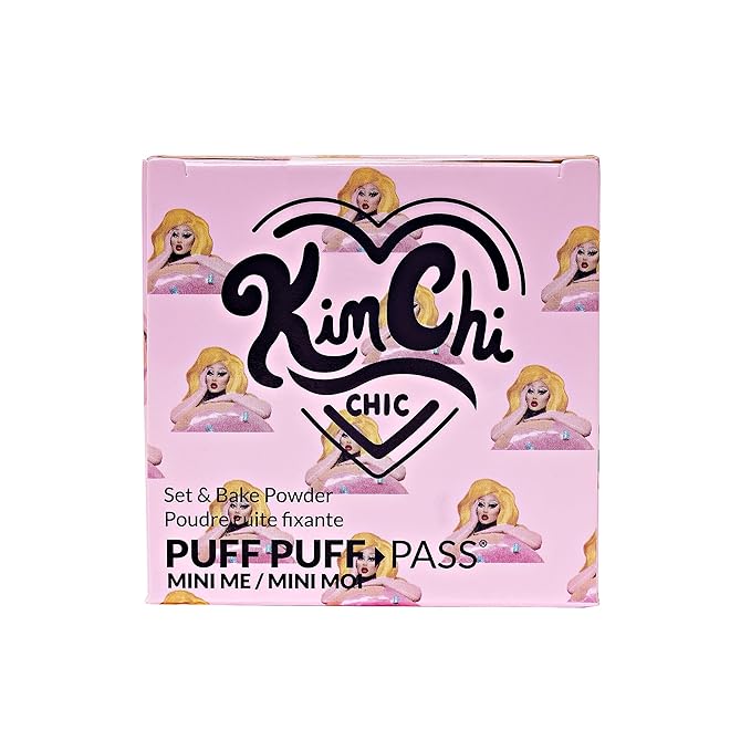 KimChi Chic Puff Puff Pass Mini Translucent Set of 3 - Lightweight Loose Setting Powder with Rice Powder & Vitamin E, Oil Absorbing for All-Day Wear, 5g