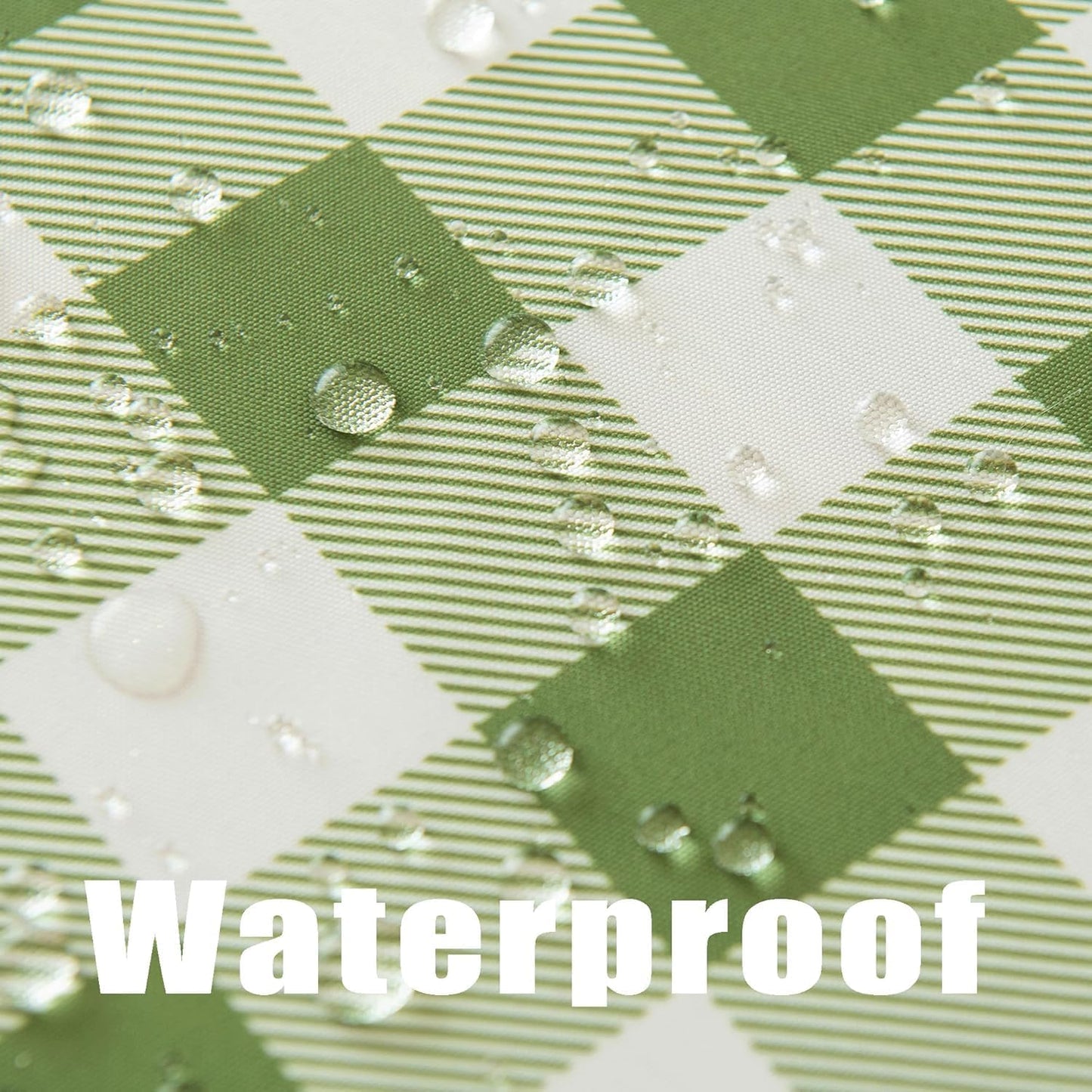 Waterproof Plaid Tablecloth Fabric - Round 58 Inch Classic Gingham Checker Table Cloth for Indoor/Outdoor Use - Buffalo Table Cover for Picnics, BBQs, and Parties
