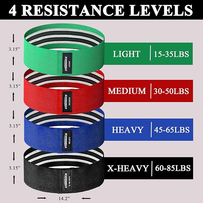 Fabric Resistance Bands for Working Out, 3 and 4 Levels Booty Bands Long Resistance Bands for Women and Men | Elastic Bands for Exercise Bands Resistance Workout Bands Resistance